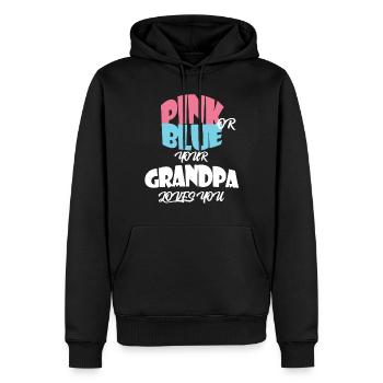 Le sexe du bébé révèle pour GRANDPA - Sweat à capuche Premium bio Homme - noir - Devant - Nico (187cm)