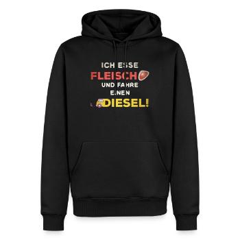 Dieselfahrverbot Spruch Diesel politik lustig - Männer Premium Bio Hoodie - Schwarz - Vorne - Nico (187cm)