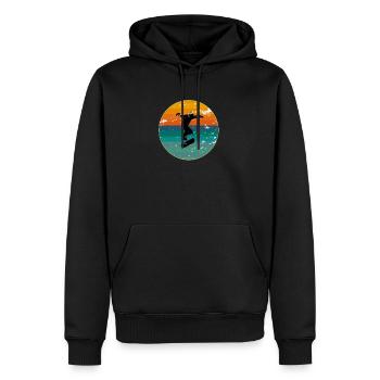 Skate, skaten, Skater, Skateboard - Männer Premium Bio Hoodie - Schwarz - Vorne - Nico (187cm)