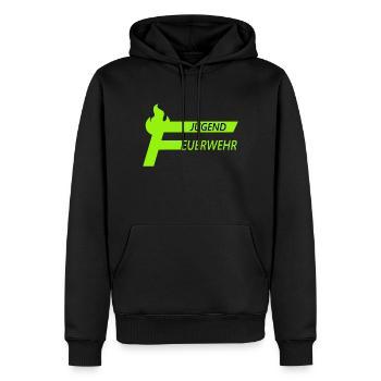 Jugendfeuerwehr Geschenk - Männer Premium Bio Hoodie - Schwarz - Vorne - Nico (187cm)