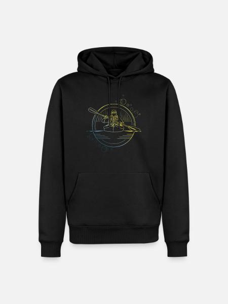 canoeing - Men’s Premium Organic Hoodie - black