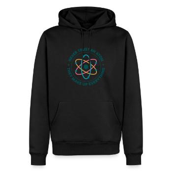Dictons de science physique cadeau drôle - Sweat à capuche Premium bio Homme - noir - Devant - Nico (187cm)