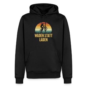 Des veaux au lieu de charger des veaux au lieu de charger des vélos - Sweat à capuche Premium bio Homme - noir - Devant - Nico (187cm)