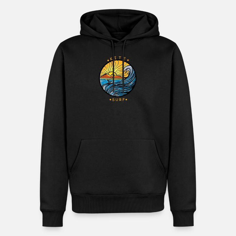 Kite Kiteboarding Kitesurfer Kiteboard Geschenk - Männer Premium Bio Hoodie - Schwarz
