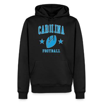Football de Caroline - Sweat à capuche Premium bio Homme - noir - Devant - Nico (187cm)