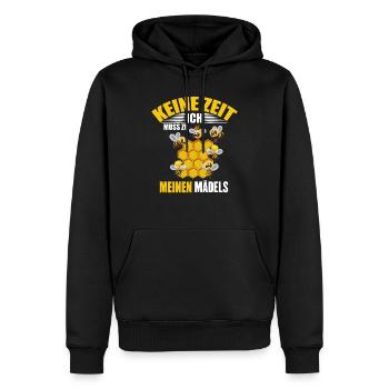 Bienen Ich muss zu meinen Mädels Honig - Männer Premium Bio Hoodie - Schwarz - Vorne - Nico (187cm)