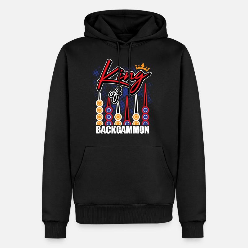 Backgammon Backgammon Spiel Backgammon King - Männer Premium Bio Hoodie - Schwarz