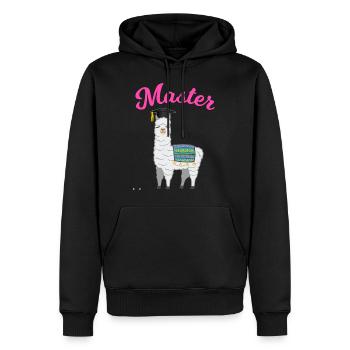 Master Studium Abschluss Lama Alpaka Geschenk - Männer Premium Bio Hoodie - Schwarz - Vorne - Nico (187cm)