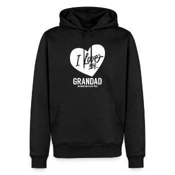 Ich liebe meinen Opa Bester Opi Großvater - Männer Premium Bio Hoodie - Schwarz - Vorne - Nico (187cm)