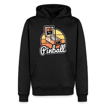 Pinball Shirt Retro Classic Pinball Cadeaux pour hommes - Sweat à capuche Premium bio Homme - noir - Devant - Nico (187cm)