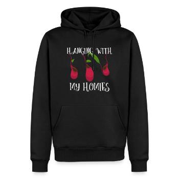 Carnivorous Plant Nepenthes Hanging With My Homies - Men’s Premium Organic Hoodie - black - Front - Nico (187cm)