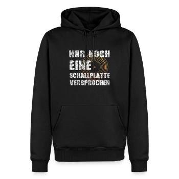Schallplatte Musik - Männer Premium Bio Hoodie - Schwarz - Vorne - Nico (187cm)