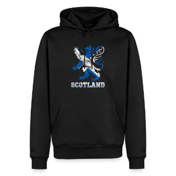 Drapeau de l'Écosse Armoiries écossaises Écossais - Sweat à capuche Premium bio Homme - noir - Devant - Nico (187cm)