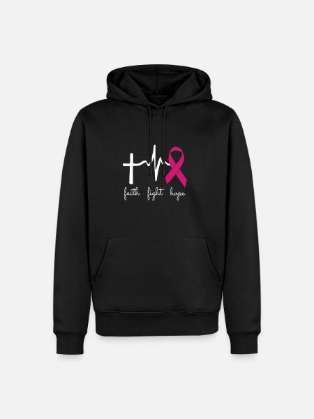 Mois de sensibilisation au cancer du sein - Funny Heart Beats - Sweat à capuche Premium bio Homme - noir
