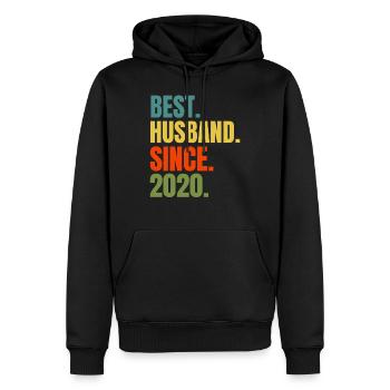 Best Husband Since 2020 Cool Husband 2020 Poison - Sweat à capuche Premium bio Homme - noir - Devant - Nico (187cm)