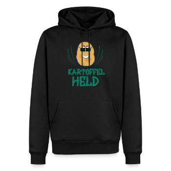 Kartoffelheld Lustige Kartoffel Landwirt Bauer - Männer Premium Bio Hoodie - Schwarz - Vorne - Nico (187cm)