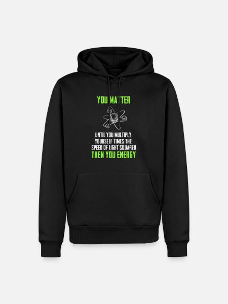 Funny Physics - Men’s Premium Organic Hoodie - black