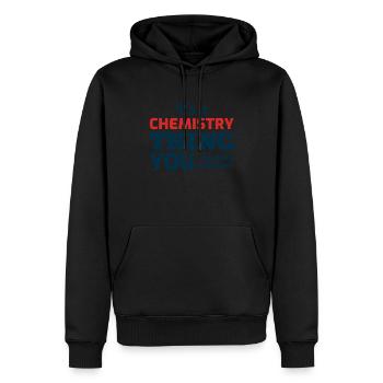 Amoureux de la chimie - Sweat à capuche Premium bio Homme - noir - Devant - Nico (187cm)