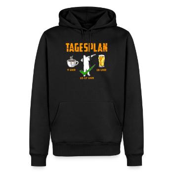 Sportschütze Tagesplan Kaffee Bier Geschenk - Männer Premium Bio Hoodie - Schwarz - Vorne - Nico (187cm)