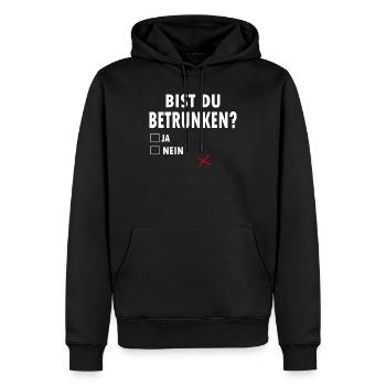 Lustige Bier Sprüche Party Sprüche Betrunken Feier - Männer Premium Bio Hoodie - Schwarz - Vorne - Nico (187cm)