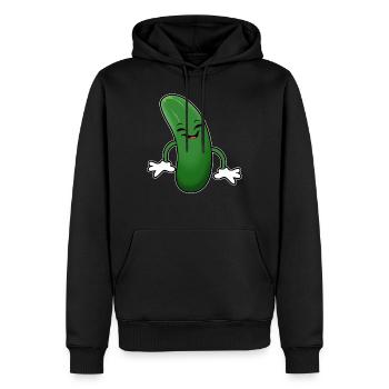 Courgettes drôles - Sweat à capuche Premium bio Homme - noir - Devant - Nico (187cm)