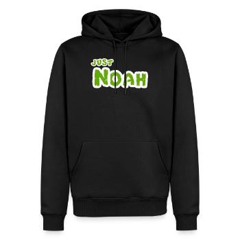 Nom de Noé - Sweat à capuche Premium bio Homme - noir - Devant - Nico (187cm)