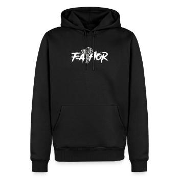 Familie Bester Vater Fathor - Männer Premium Bio Hoodie - Schwarz - Vorne - Nico (187cm)