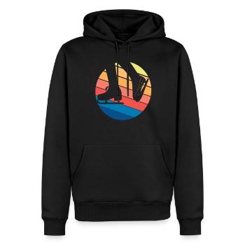 Eisschnelllauf Eiskunstlaufen Schlittschuh Winter - Männer Premium Bio Hoodie - Schwarz - Vorne - Nico (187cm)