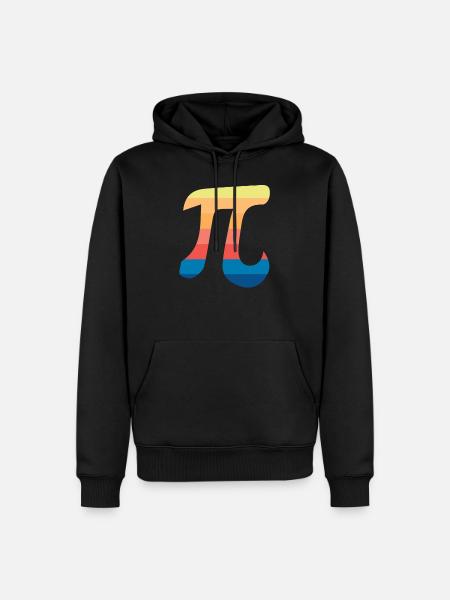 pi circle number - Men’s Premium Organic Hoodie - black