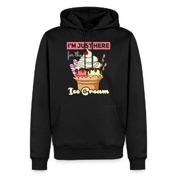 Eiscreme Eis Speiseeis Eisbecher Eistüte - Männer Premium Bio Hoodie - Schwarz - Vorne - Nico (187cm)