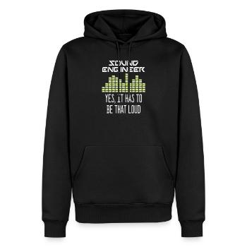 Ingénieur du son I ingénieur du son - Sweat à capuche Premium bio Homme - noir - Devant - Nico (187cm)