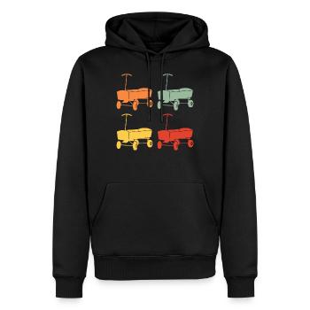 Boßeln Boßelwagen Cadeau Design Vintage Rétro - Sweat à capuche Premium bio Homme - noir - Devant - Nico (187cm)