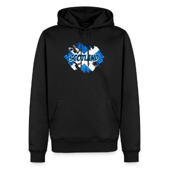 Drapeau de l'Écosse Armoiries écossaises Écossais - Sweat à capuche Premium bio Homme - noir - Devant - Nico (187cm)