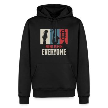 Musik Spruch - Männer Premium Bio Hoodie - Schwarz - Vorne - Nico (187cm)