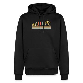 Drummer Evolution Schlagzeug Drumstick - Männer Premium Bio Hoodie - Schwarz - Vorne - Nico (187cm)