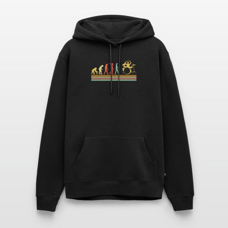 Drummer Evolution Drums Drumstick Men’s Premium Organic Hoodie