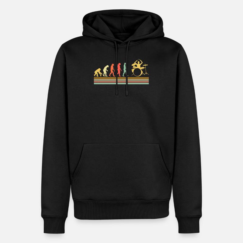 Drummer Evolution Drums Drumstick - Men’s Premium Organic Hoodie - black
