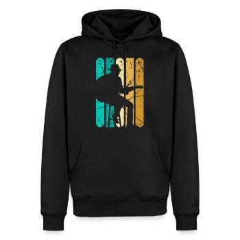 Bass guitare Bassist joueur EADG Bassistes Musique - Sweat à capuche Premium bio Homme - noir - Devant - Nico (187cm)