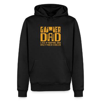 Gamer DAD Vatertag Zocker, bester gaming Papa - Männer Premium Bio Hoodie - Schwarz - Vorne - Nico (187cm)