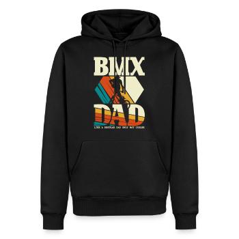 BMX Dad Bmxrad Mountain Bike Fête des pères - Sweat à capuche Premium bio Homme - noir - Devant - Nico (187cm)
