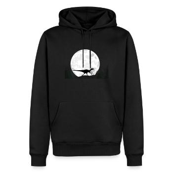 Dinosaurier Velociraptor - Männer Premium Bio Hoodie - Schwarz - Vorne - Nico (187cm)