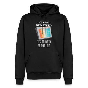 Ingénieur du son I ingénieur du son - Sweat à capuche Premium bio Homme - noir - Devant - Nico (187cm)