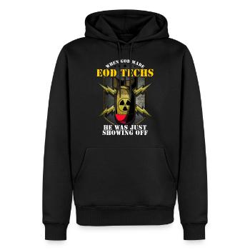 EOD Tech Explosive Ordinance Entsorgungsangebot - Männer Premium Bio Hoodie - Schwarz - Vorne - Nico (187cm)