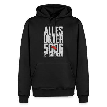 Barbecue Alles Unter 500 Gramm Ist Carpaccio Für B - Männer Premium Bio Hoodie - Schwarz - Vorne - Nico (187cm)