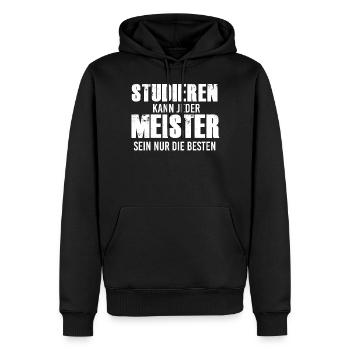 Meister 2020 Meisterprüfung Bestanderen - Männer Premium Bio Hoodie - Schwarz - Vorne - Nico (187cm)