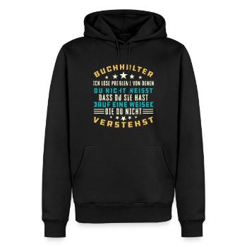 Buchhalter Buchhalter Buchhaltung - Männer Premium Bio Hoodie - Schwarz - Vorne - Nico (187cm)