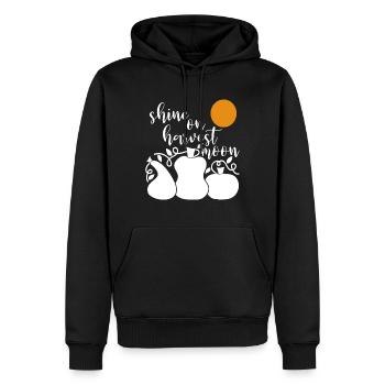 Shine on harvest moon - Männer Premium Bio Hoodie - Schwarz - Vorne - Nico (187cm)