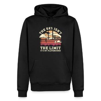 Paragliding Sky Limit - Männer Premium Bio Hoodie - Schwarz - Vorne - Nico (187cm)