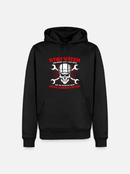 Stiefvater - Männer Premium Bio Hoodie - Schwarz
