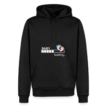 Baby Loading... Damen Geschenk Baby Girl babyparty - Männer Premium Bio Hoodie - Schwarz - Vorne - Nico (187cm)